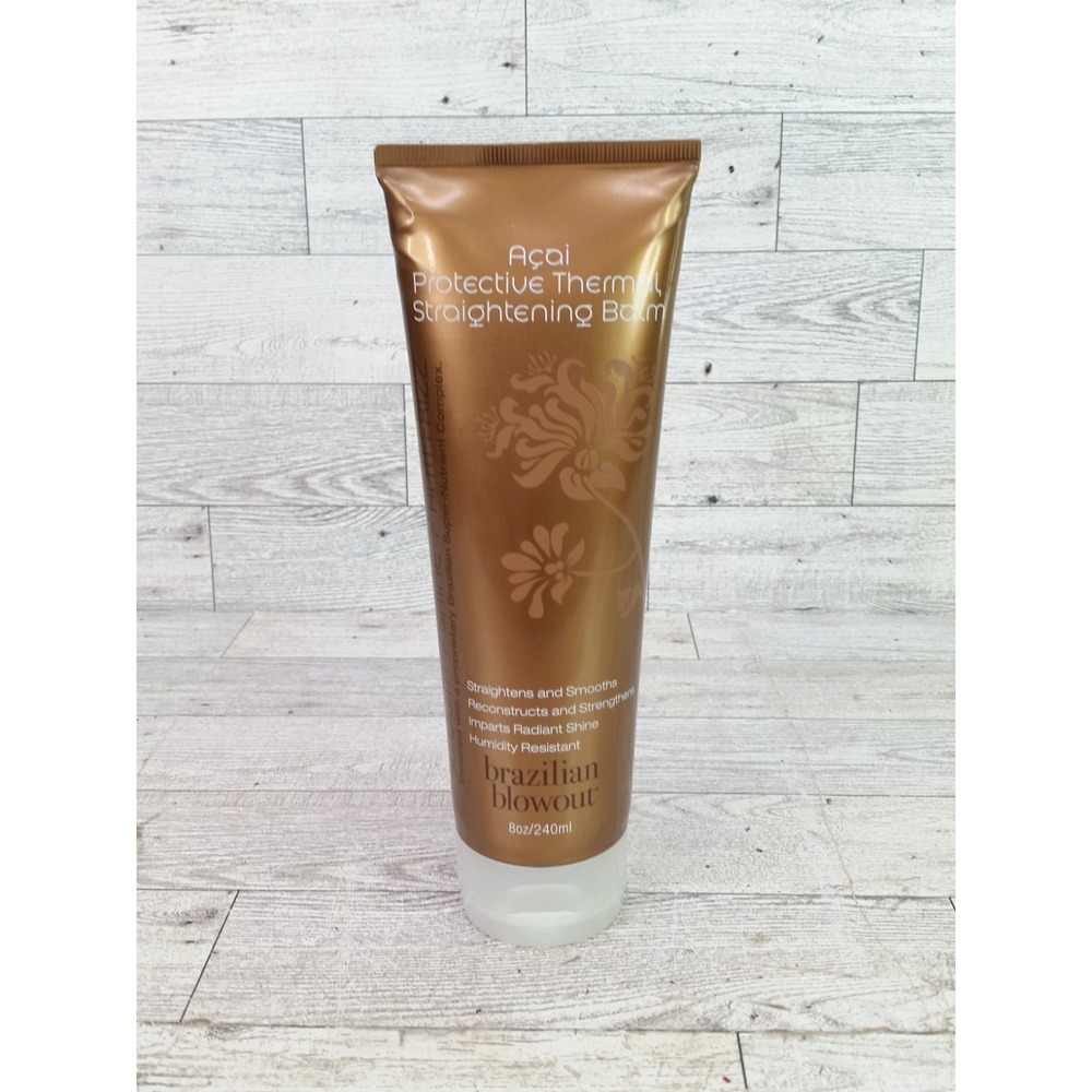 Brazilian Blowout Acai Protective Thermal Straightening Balm 8 Oz